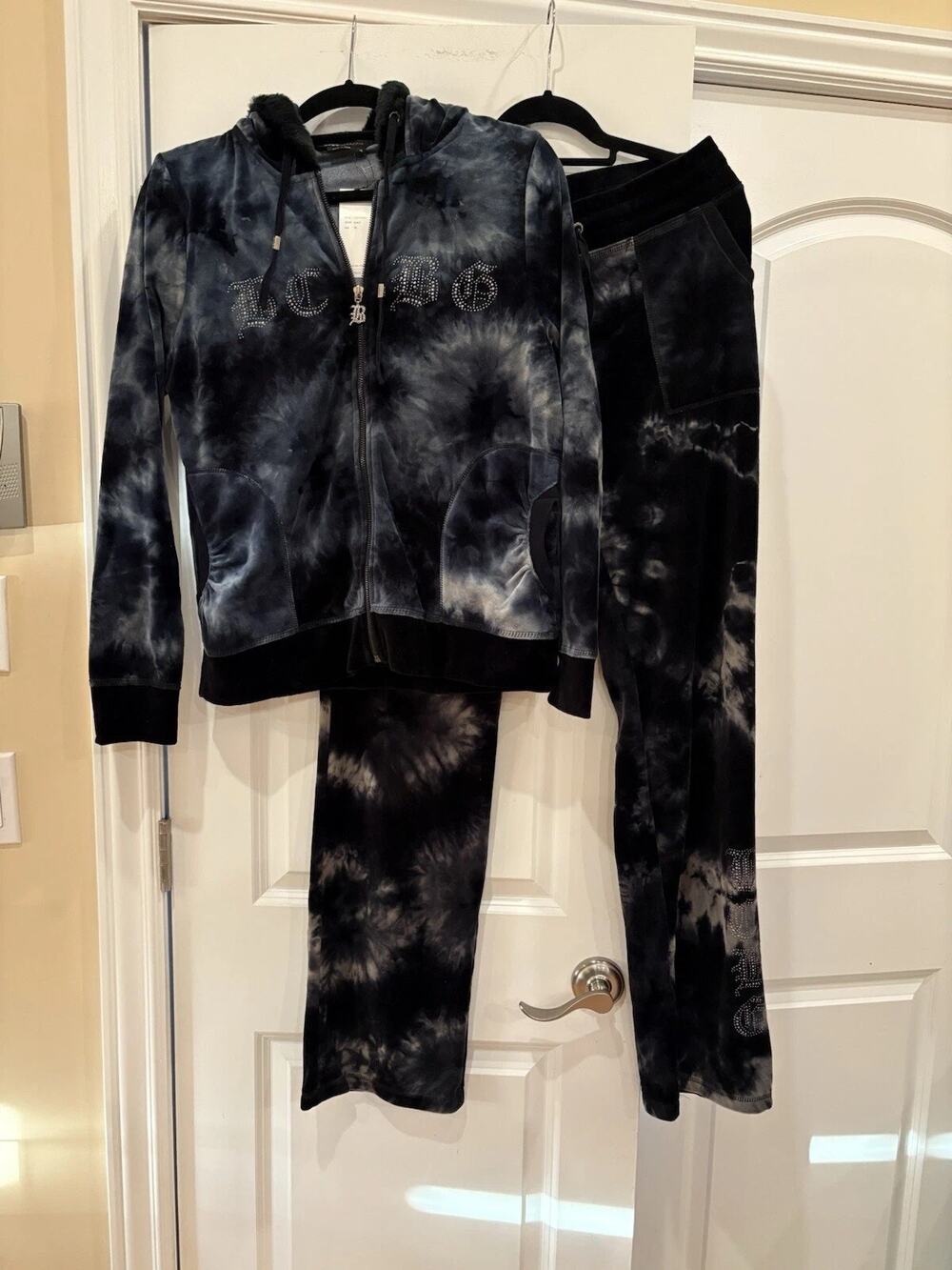 bcbg maxazria Tie-dye tracksuit jacket XL pants L NWT